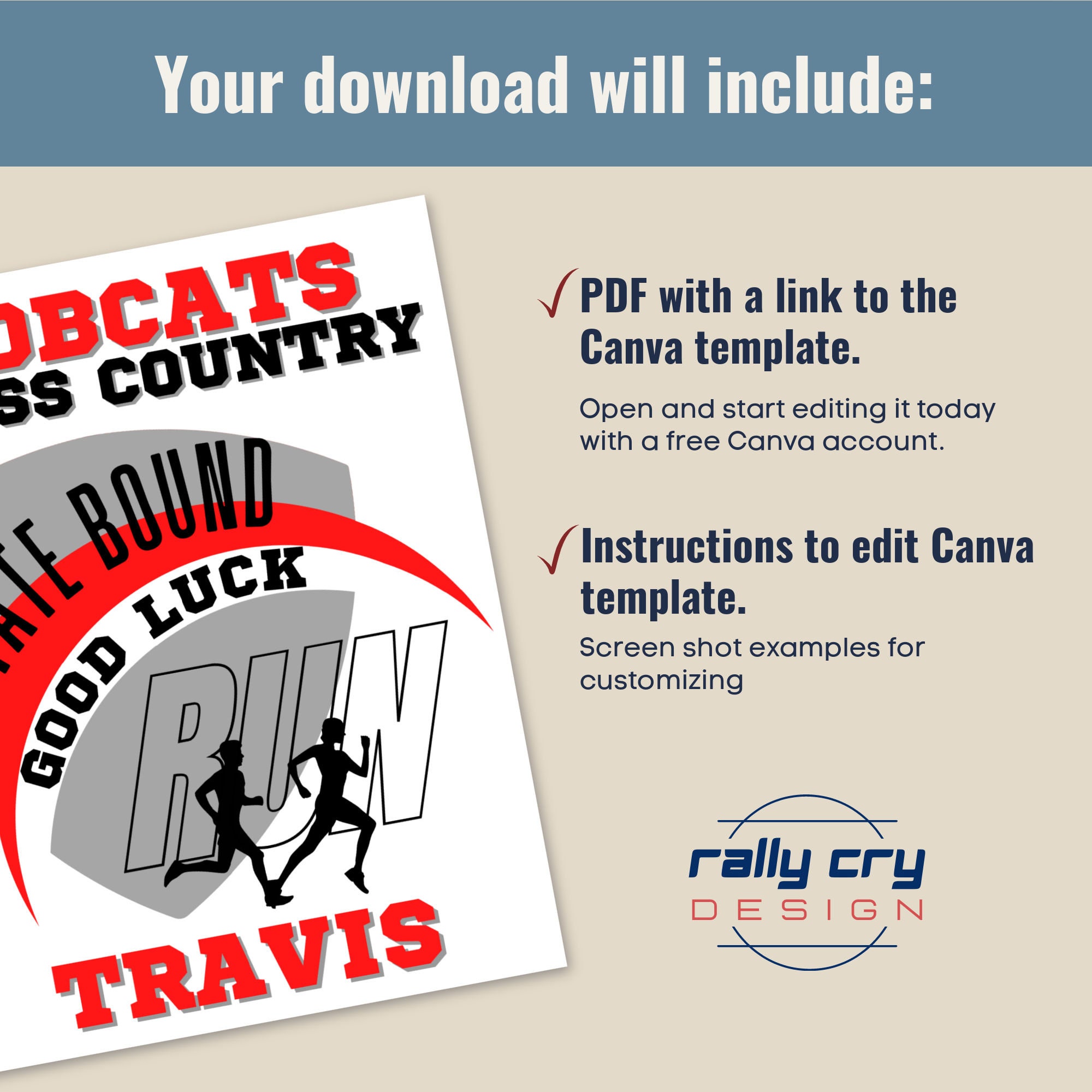 Cross Country Good Luck State Locker Decoration Locker Sign - Etsy