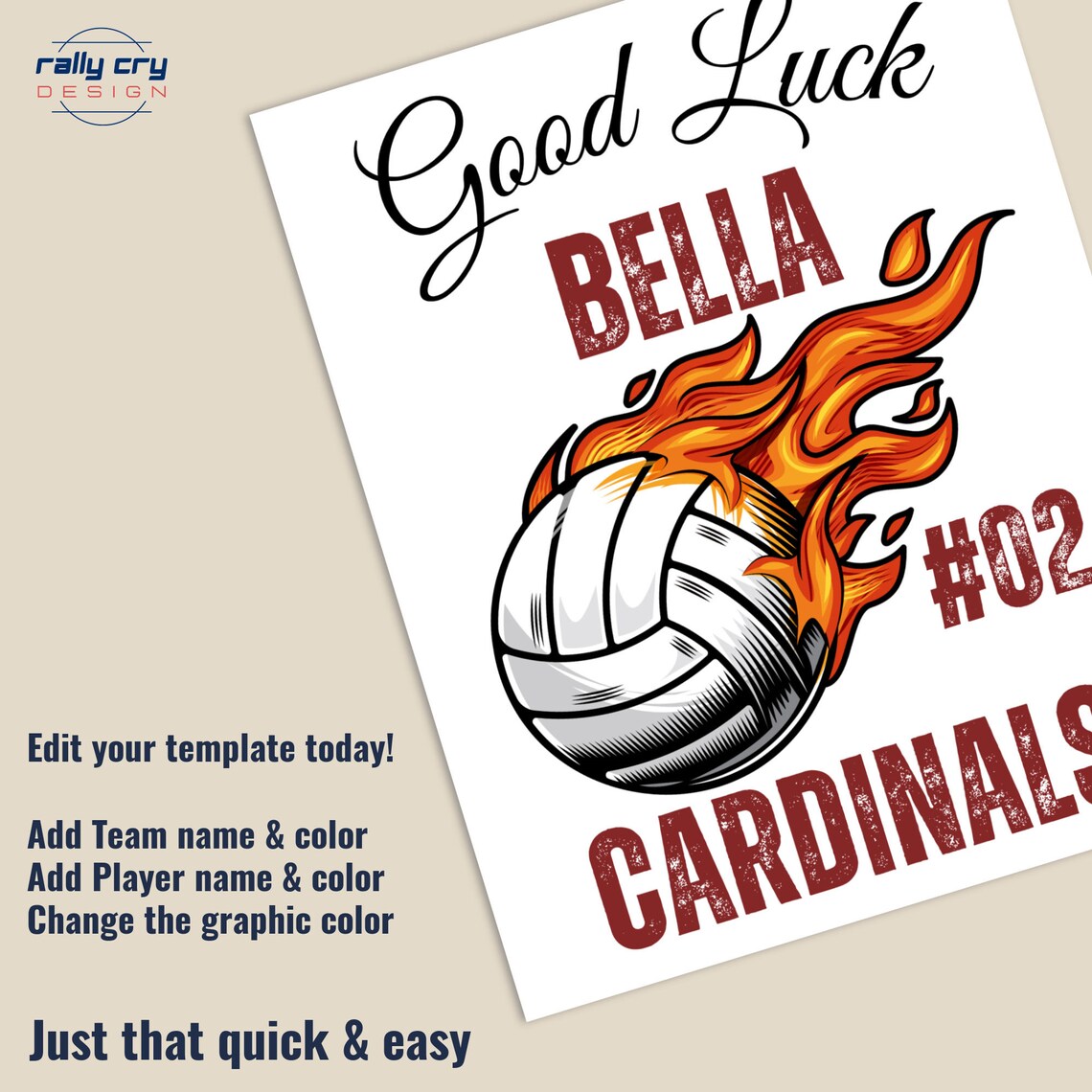 Good Luck Volleyball Locker Decoration Sign Tournament Hotel Etsy