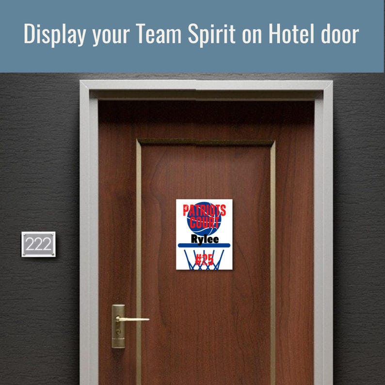 Printable Basketball Locker Sign Tag, Travel Pride Hotel Door Name Tag ...