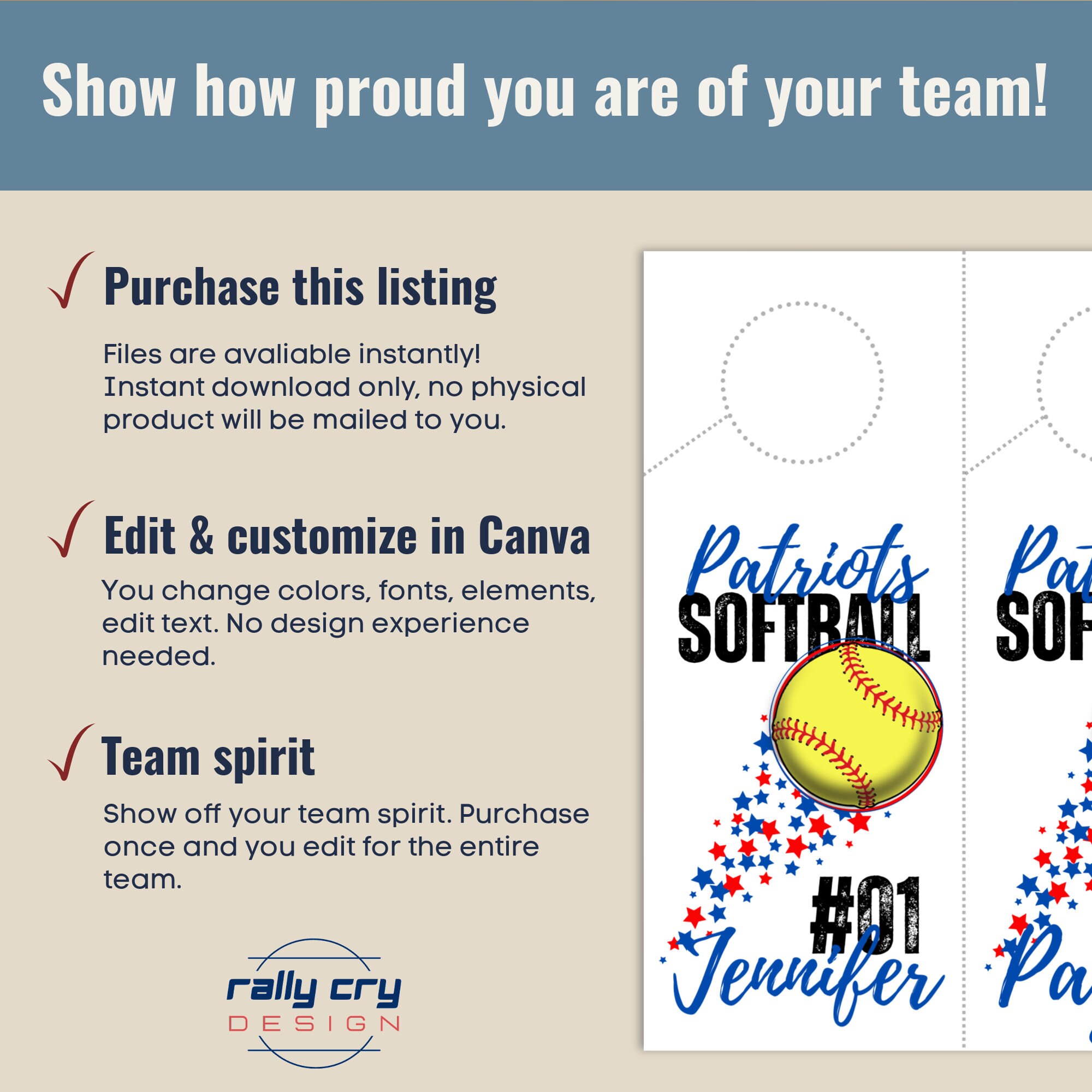 Softball Hotel Door Hanger Sign Door Decoration Name Tag Etsy