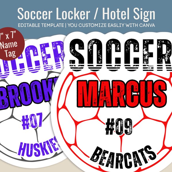 Printable Soccer Door Sign - Etsy