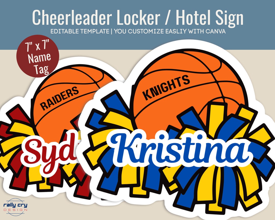 basketball-cheerleader-name-tag-cheerleader-locker-decoration-cheer-team-competition-hotel-door-sign-customize-canva-template-chn007-etsy