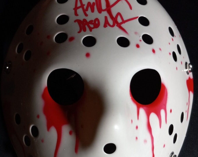 Ari Lehman Authentic Signed Hockey Murder Mask W/ Beckett COA - OG Jason Voorhees Friday 13th