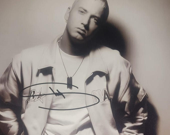 Eminem RARE Authentic Signed 8 1/4" x 11 3/4" Photo W/ PSA COA Authentication Marshall Mathers 8 Mile og Rapper