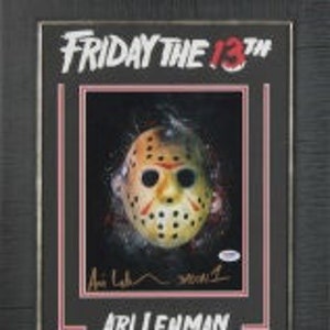 Ari Lehman ha firmato &quot;Friday the 13th&quot; 16x20 Custom Framed Photo con la scritta &quot;Jason 1&quot; (PSA COA)