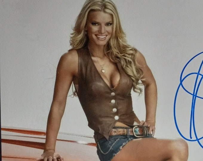 Jessica Simpson 11x14 Authentic Signed Photo W/ 3rd Party Authentication - Daisy Duke - Dukes Of Hazzard