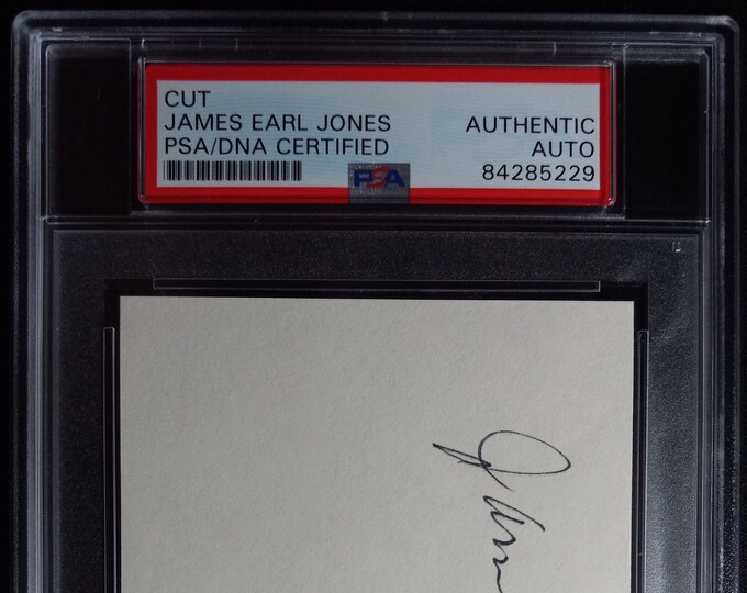 James Earl Jones 3x5 Authentic Signed Index Card Incased And Authenticated By PSA - Darth Vader - Star Wars