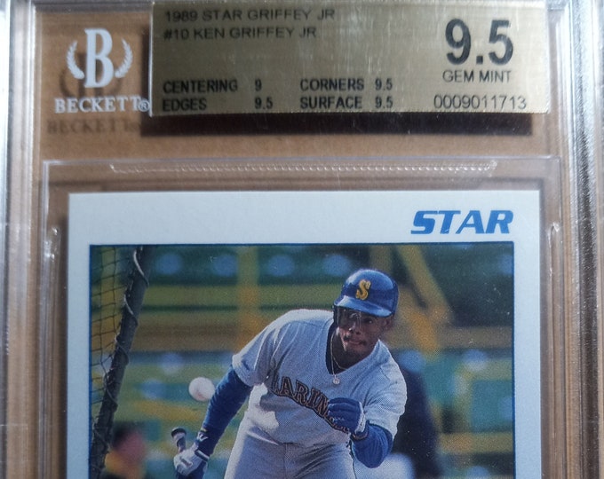 Ken Griffey Jr. 1989 Rookie Card - Star Company #10 Promo Card - Graded Beckett 9.5 - Equivalent To PSA 10 - Scarce