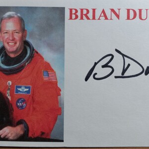 Brian Duffy 3x5 Authentic Signed Index Card - NASA - Astronaut