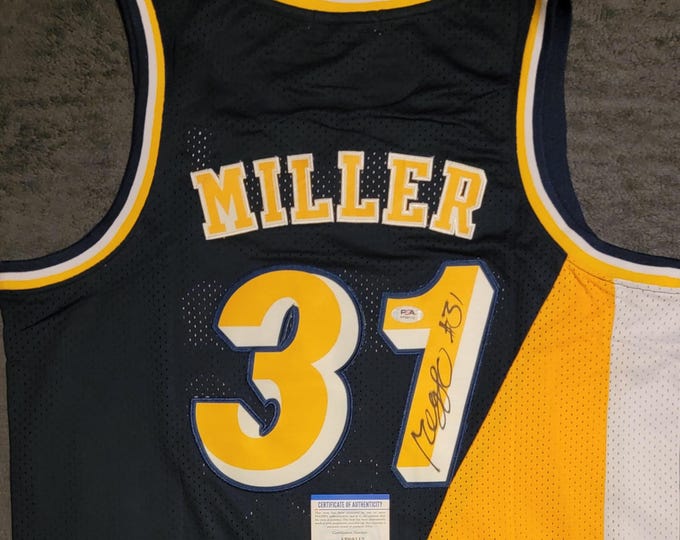 Reggie Miller Authentic Signed Fan Jersey W/ PSA COA #31 Pacers Away 1990-97