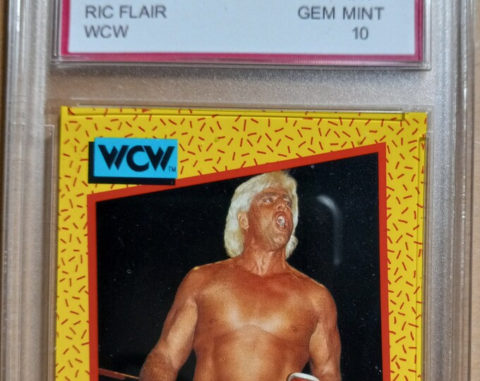 Ric Flair WCW Grade 10 Gem Mint 1991 #47 Card - emc WCW WWE Nwa Awa wccw uswa njpw ajpr