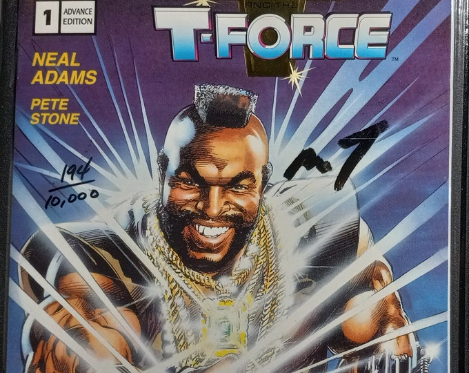 Mr. T T-Force Signed Tri-Fold Comic Press Kit W/ Beckett & Mr. T COA's - Numbered Limited Edition - Vintage