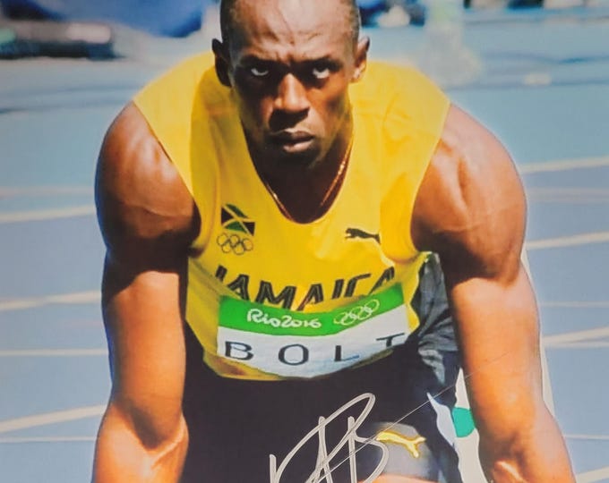 Usain Bolt Authentic Signed 8x10 Photo W/ Beckett BAS COA
