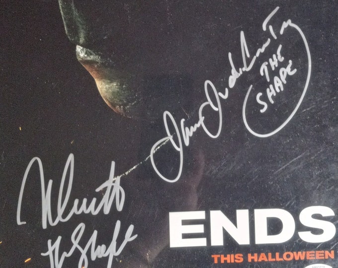 Nick Castle & James Jude Courtney 11x17 Authentic Signed Photo W/ ACOA Sticker Authentication - Halloween - W/ Inscription