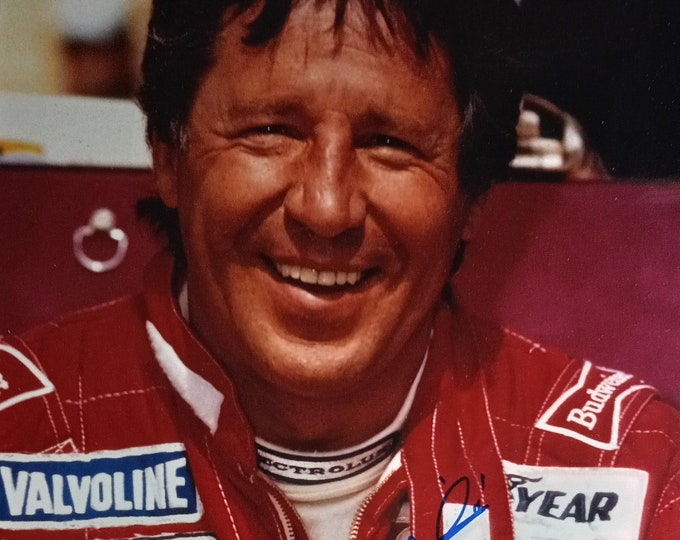 Mario Andretti 12x18 Authentic Signed Photo W/ Lighthouse COA - Formula One - Indy