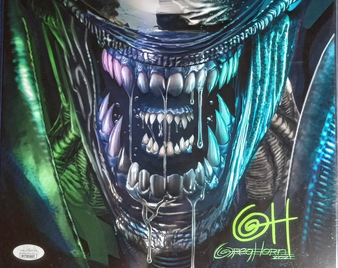 Greg Horn 11x17 Authentic Signed Print W/ JSA COA - Famous Artist - Aliens