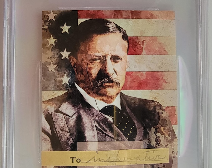 Theodore Roosevelt Signed 8x10 Photo W/ Beckett BAS Encased COA 26th POTUS
