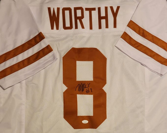 Xavier Worthy Authentic Signed Jersey W/ JSA COA Rare Texas Longhorns