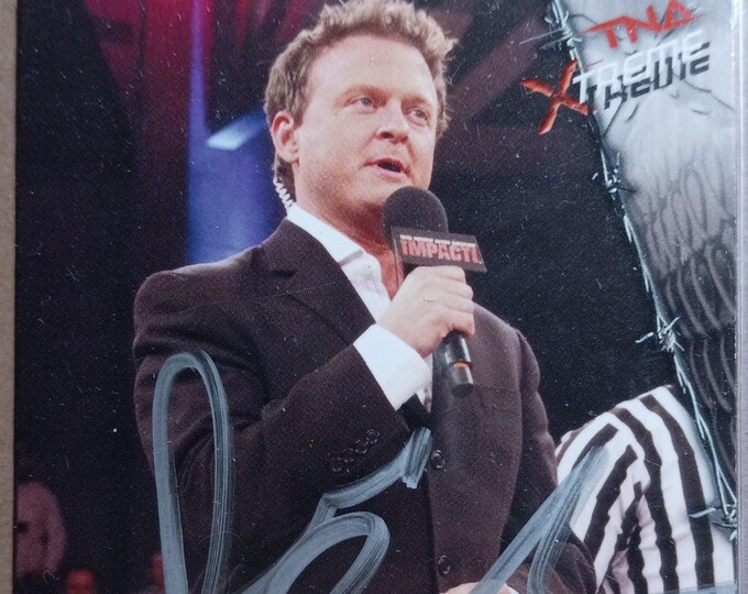Jeremy Borash Authentic Signed Card TNA 2010