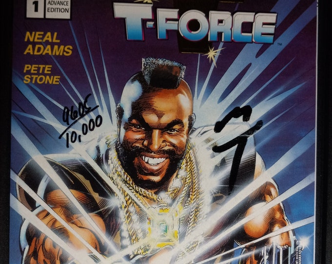 Mr. T T-Force Signed Tri-Fold Comic Press Kit W/ A1COA & Mr. T COA's - Numbered Limited Edition - Vintage - #9605