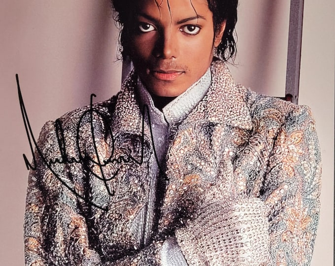 Michael Jackson RARE Authentic Signed 8x11 Color Photo W/ PSA COA Authentication King Of Pop Music Icon