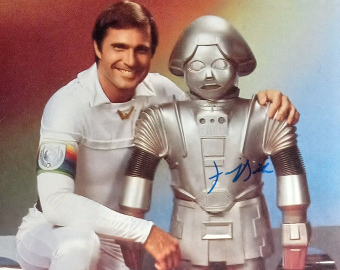 Gil Gerard & Felix Silla Authentic Dual Signed 8x10 Photo W/ Lighthouse COA - Buck Rogers - Twiki