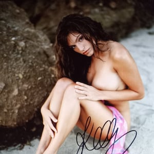 Kelly Brooke Authentiek Ondertekend 8x10 Foto W/ Lighthouse COA - Model & Actrice