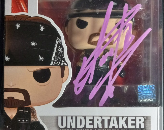 The Undertaker Authentic Signed Funko Pop! W/ JSA & Undertaker COA's - WWE Hall Of Famer - Deadman - American Badass