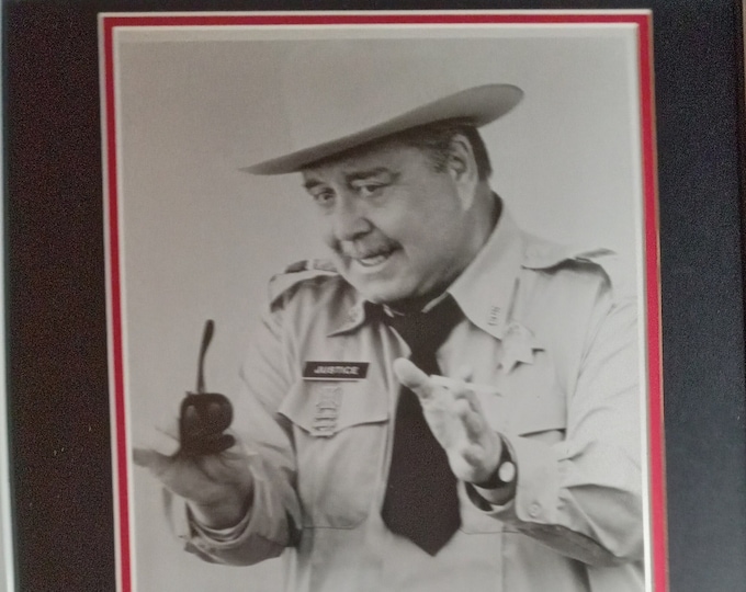 Jackie Gleeson Authentic Signed Card With An 8x10 Photo Inside Of A Custom Frame Ready 11x10 Matting W/ JSA LOA + A1COA Smokey & The Bandit