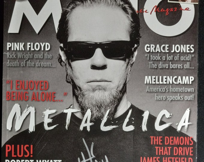 James Hetfield Authentic Signed MOJO Magazine - 12/2008 Issue - W/ Lighthouse COA - Metallica - Inscribed "14"