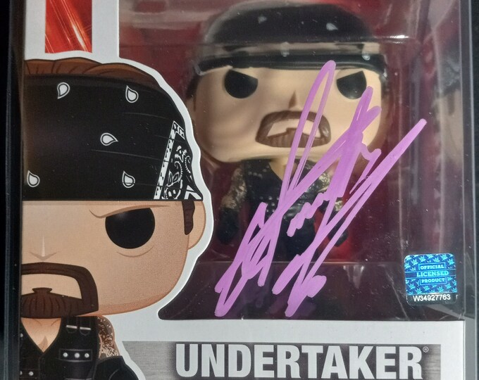 The Undertaker Authentic Signed Funko Pop! W/ JSA & Undertaker COA's - WWE Hall Of Famer - Deadman - American Badass