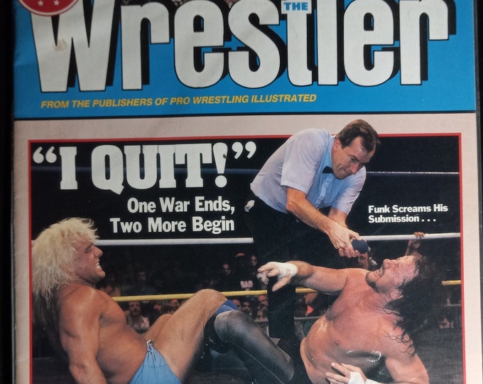 1989 Flair vs. Funk Vintage Wrestling Magazine March 1990 - I Quit Match