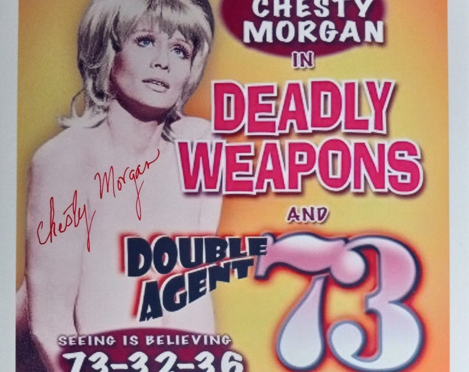 Chesty Morgan 8.5x11 Authentic Signed Photo W/ A1COA - Vintage - Adult Film Legend