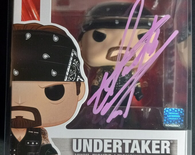 The Undertaker Authentic Signed Funko Pop! W/ JSA & Undertaker COA's - WWE Hall Of Famer - Deadman - American Badass
