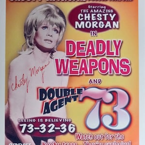 Chesty Morgan 8.5x11 Authentic Signed Photo W/ A1COA - Vintage - Adult Film Legend