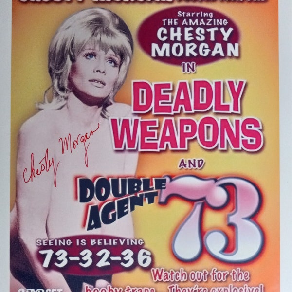 Chesty Morgan 8.5x11 Authentic Signed Photo W/ A1COA - Vintage - Adult Film Legend