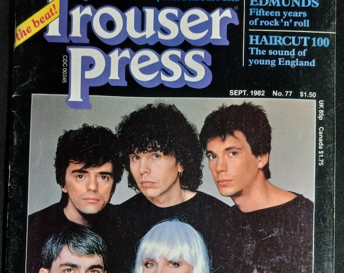 09/1982 Vintage Trouser Press Magazine - Features Blondie + Jim Morrison
