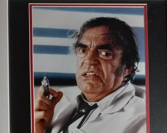 Jack Elam authentische signierte Karte mit einem 8 x 10-Foto in einem benutzerdefinierten Rahmen, 11 x 10-Passepartout mit JSA-Authentisierung - Cannonball Run