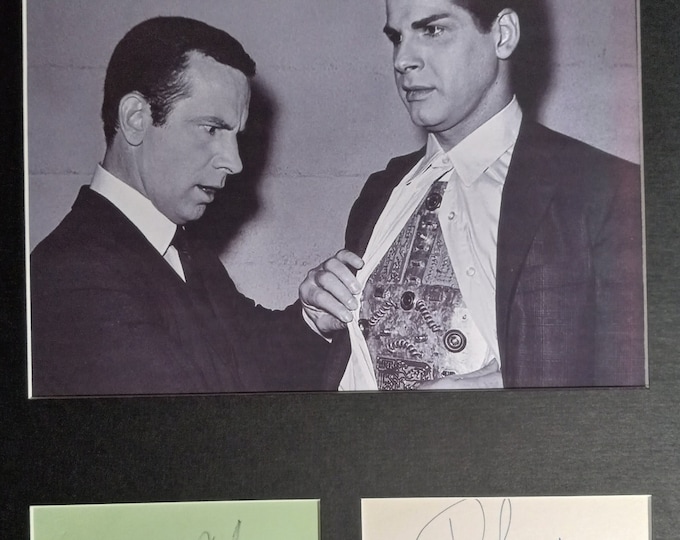 Don Adams & Dick Gautier Authentic Signed Dual Cuts With An 8x10 Photo In A 11x14 Frame Ready Matting + 3rd Party Authentication - Get Smart