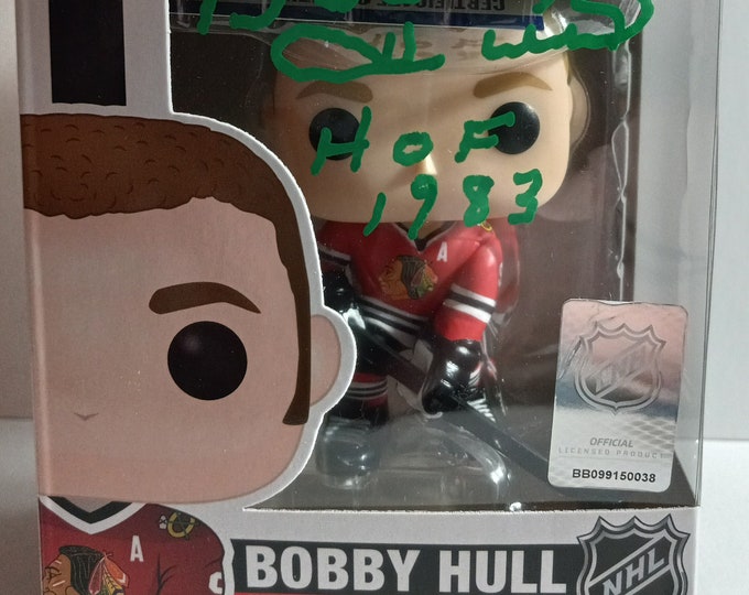 Bobby Hull Authentic Signed Funko Pop W/ NHL & PSA COA's - Hall Of Fame Hockey Player