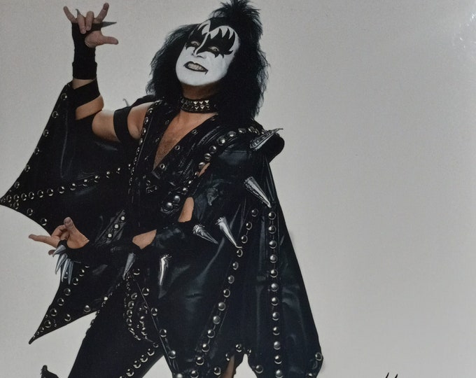 Gene Simmons 11x14 Authentic Signed Photo W/ COA - KISS - The Demon
