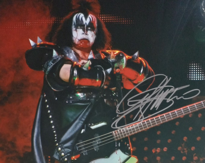 Gene Simmons 11x14 Authentic Signed Photo W/ COA - KISS - The Demon
