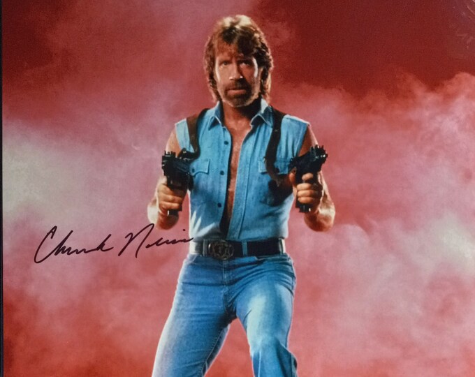 Chuck Norris 11x14 Authentic Signed Photo W/ Lighthouse COA - Invasion USA