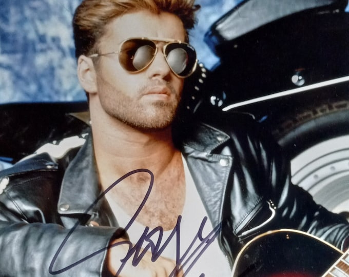 Vintage George Michael Authentic Signed 8x10 Photo W/ Lighthouse COA