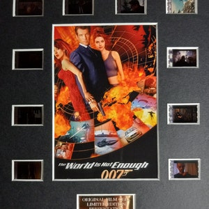 James Bond &quot;The world is not enough&quot; 8x10 Rahmenfertig Original Film Zellen Display W/ COA