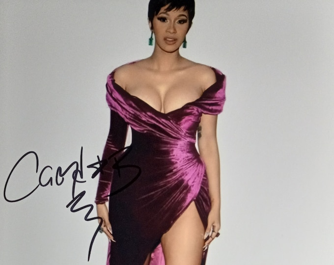 Cardi B Authentic Signed 8x10 Photo W/ Lighthouse COA - Extremely RARE Signer!