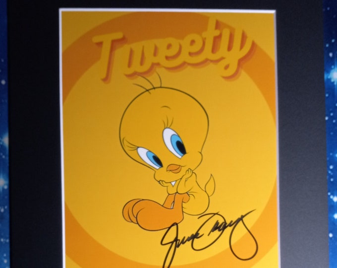June Foray Authentic Signed 8x10 Photo With A 11x14 Frame Ready Matting + Lighthouse COA - Tweety Bird