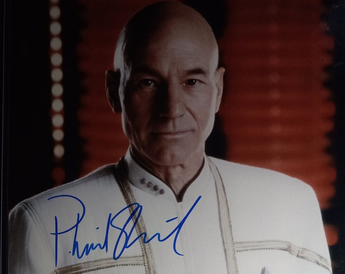 Patrick Stewart Authentic Signed 11x14 Photograph + 3rd Party Authentication - Picard - Star Trek - Jean-Luc
