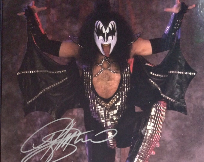 Gene Simmons 11x14 Authentic Signed Photo W/ COA - KISS - The Demon