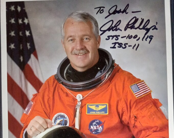 John L. Phillips Authentic Signed 8x10 Photo W/ Lighthouse COA - NASA Astronaut - Inscribed To Me "To Josh"